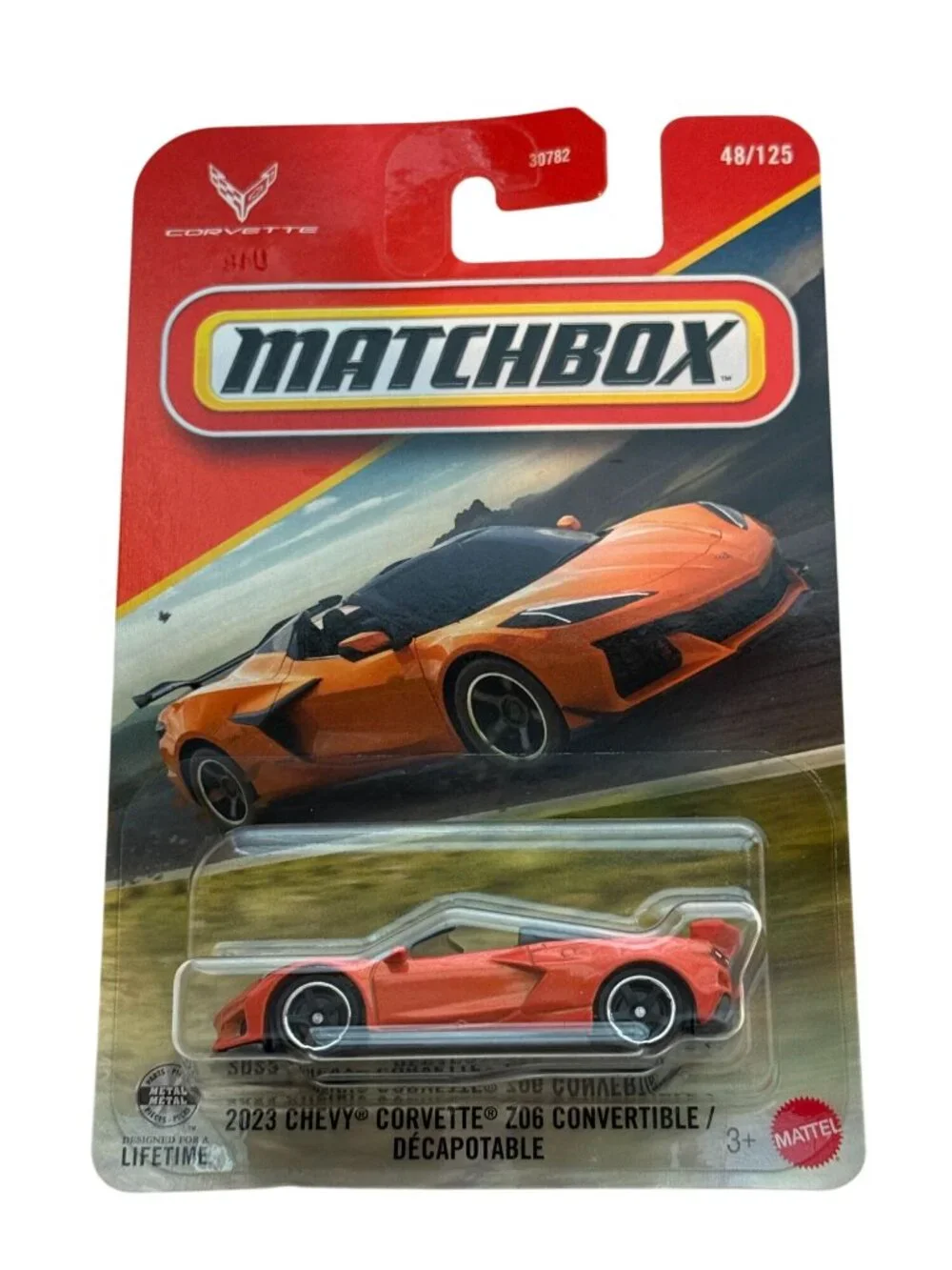 Matchbox 2023 Chevy Corvette Z06 Convertible Orange 48/125 Diecast